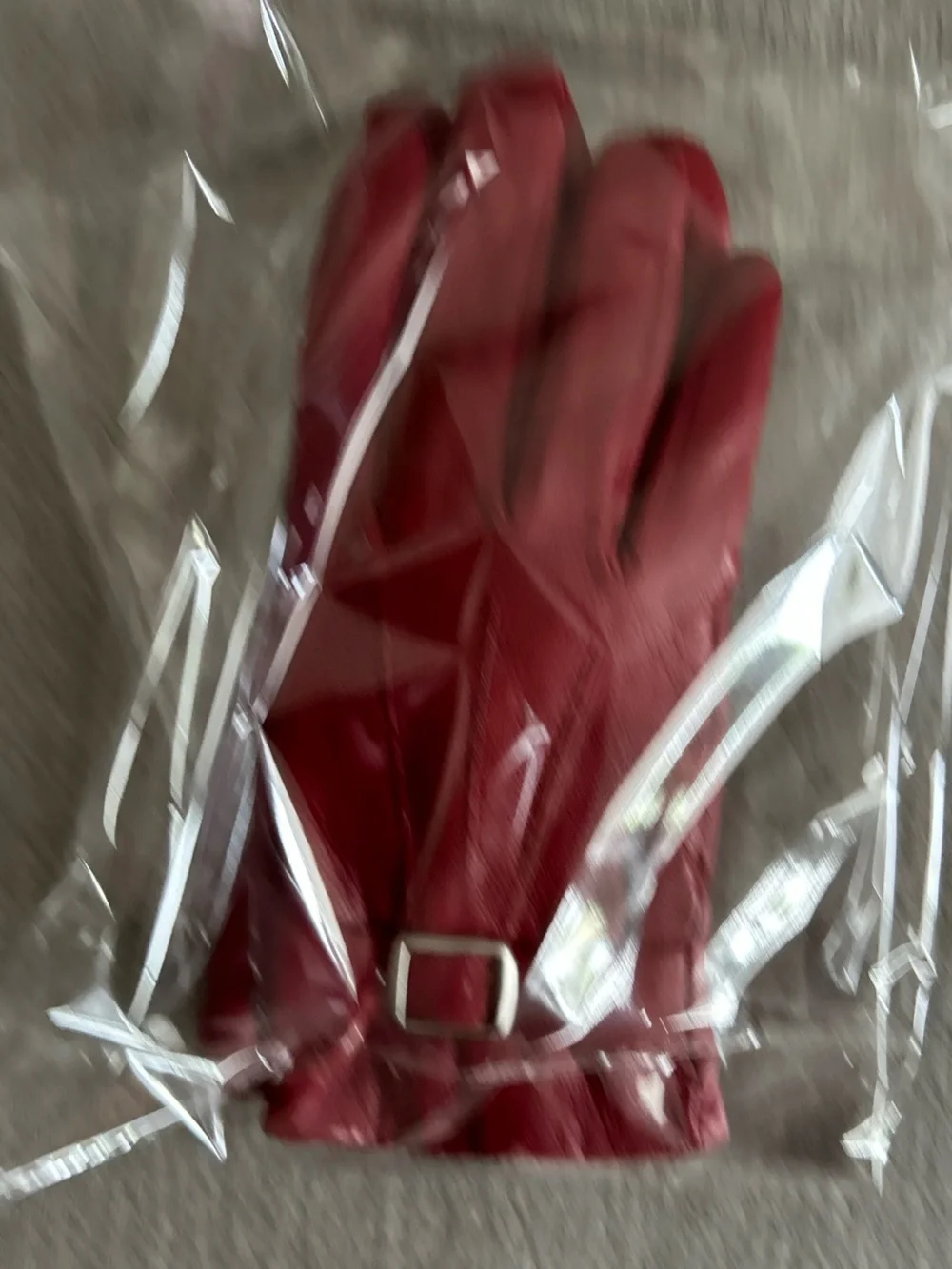 Preston & York Womens Leather Gloves Genuine Medium Red Retro Elegant Lined